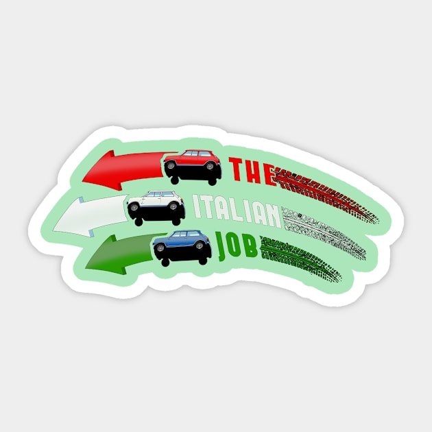 The Italian Job Sticker by JJW Clothing